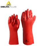 代尔塔 201735劳保手套 防化手套 耐酸碱防护手套 工作手套 PVC硫化手套