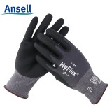 安思尔 11-840 舒适型防滑耐磨工业工作劳动 发泡丁腈涂掌手套