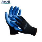 安思尔 48-305橡胶涂层手掌浸胶手套弹性针织袖口涤纶衬里