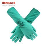 霍尼韦尔 LA132G 丁腈防化手套 耐酸碱耐油劳保手套防水植绒衬里