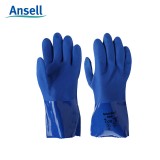 安思尔 4-644SuperflexBlue高级蓝色PVC手套内织棉衬