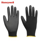 霍尼韦尔 WE210G2CN聚氨酯PU涂层劳保手套 涤纶黑色 舒适耐磨