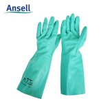 安思尔 37-165 长袖丁腈手套防化手套防酸碱耐有机溶剂实验室应急处理手套