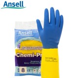 安思尔 2243氯丁橡胶劳保防化手套 耐酸碱化学品溶剂