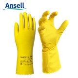 安思尔 87-650橡胶防化劳保手套 耐酸碱防实验室腐蚀手套