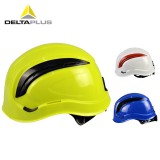 代尔塔102202透气型运动头盔ABS安全帽工地建筑防喷溅防砸帽无帽檐设计含下颚带